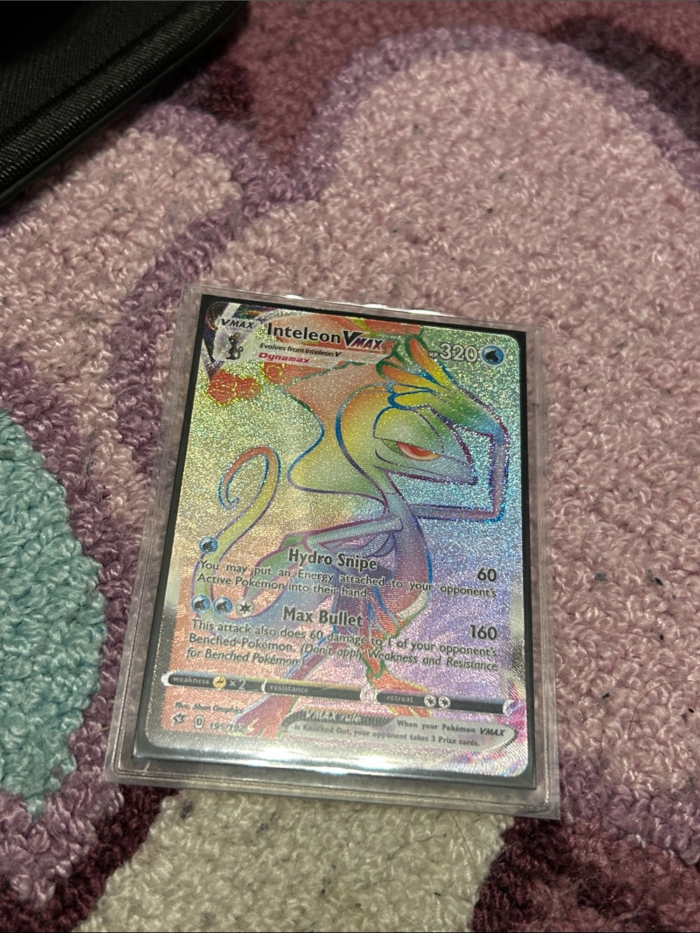 Pokemon Intelleon VMAX Holographic Card - Multicolor Rainbow Foil